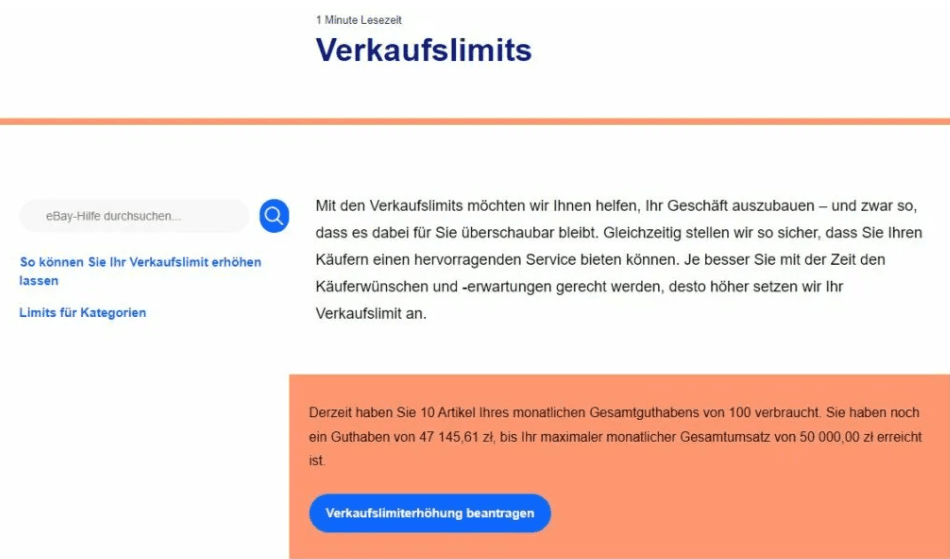 Ręczna Prośba o Zwiększenie Limitu Sprzedaży