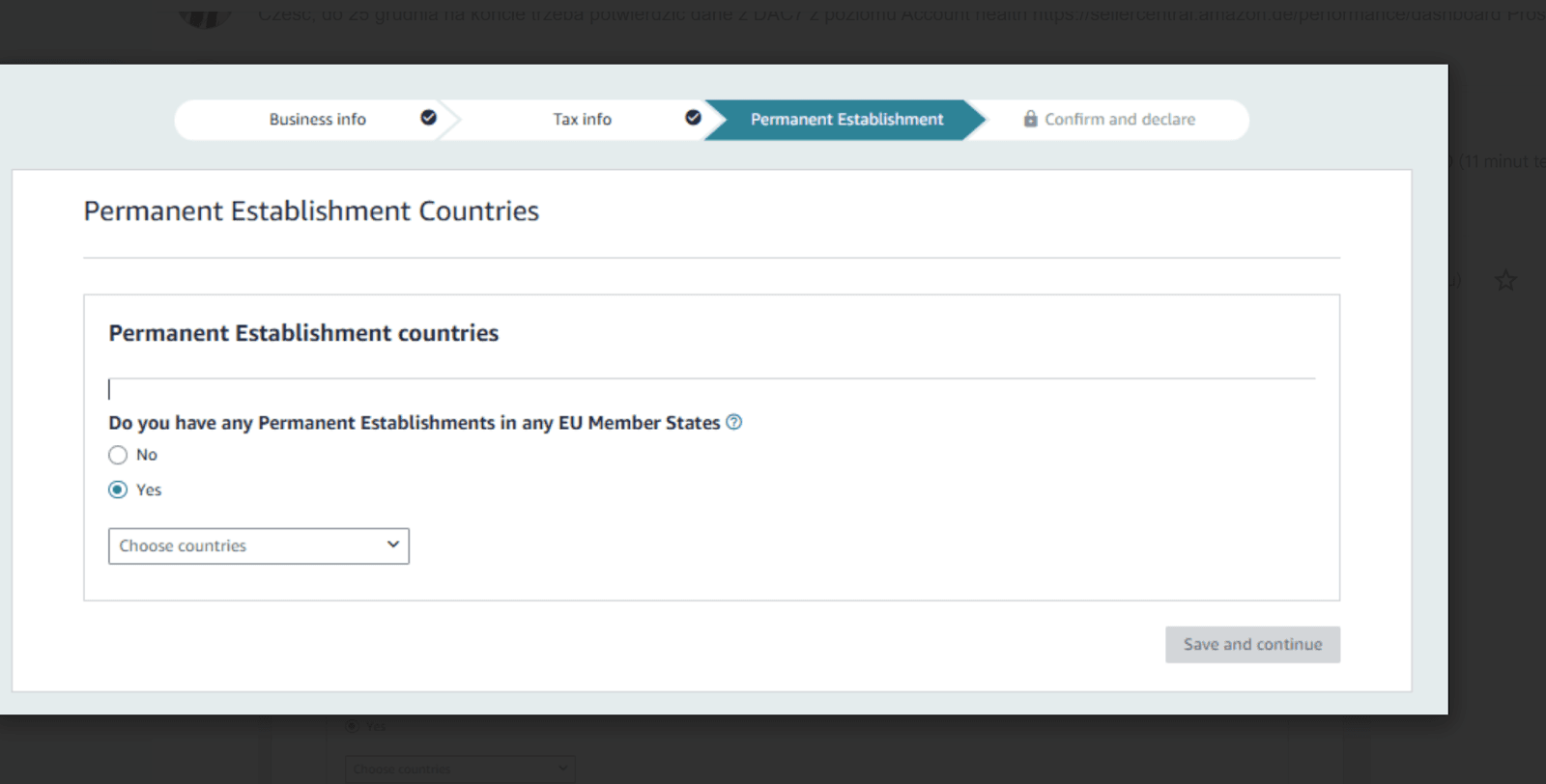 Choose countries