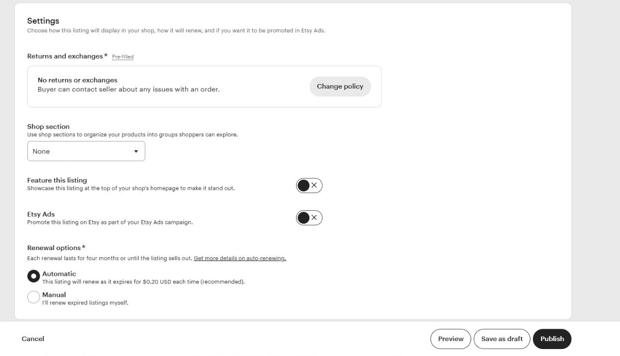 Ostatnim krokiem jest wypełnienie zakładki „Settings”